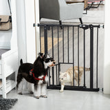 easycomfort cancelletto per cani con fissaggio a pressione estensibile da 74 80cm con chiusura automatica nero