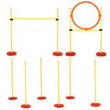 easycomfort easycomfort set agility dog con paletti ed anello regolabile per addestramento cani