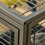 easycomfort easycomfort gabbia per pappagalli con vassoio rimovibile ciotole in acciaio inox e 2 posatoi 48x38x65cm nero