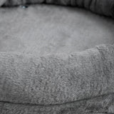 easycomfort albero tiragraffi per gatti con casetta e lettino pali in sisal e palline 44.5x44.5x73.5cm grigio