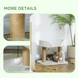 easycomfort torre per gatti max 5kg in truciolato con tiragraffi e palline giocattolo 48x38x42 cm giallo e bianco