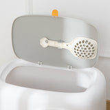 easycomfort lettiera per gatti apribile in pp con paletta e coperchio inclusi 55x40x39cm bianca e grigia