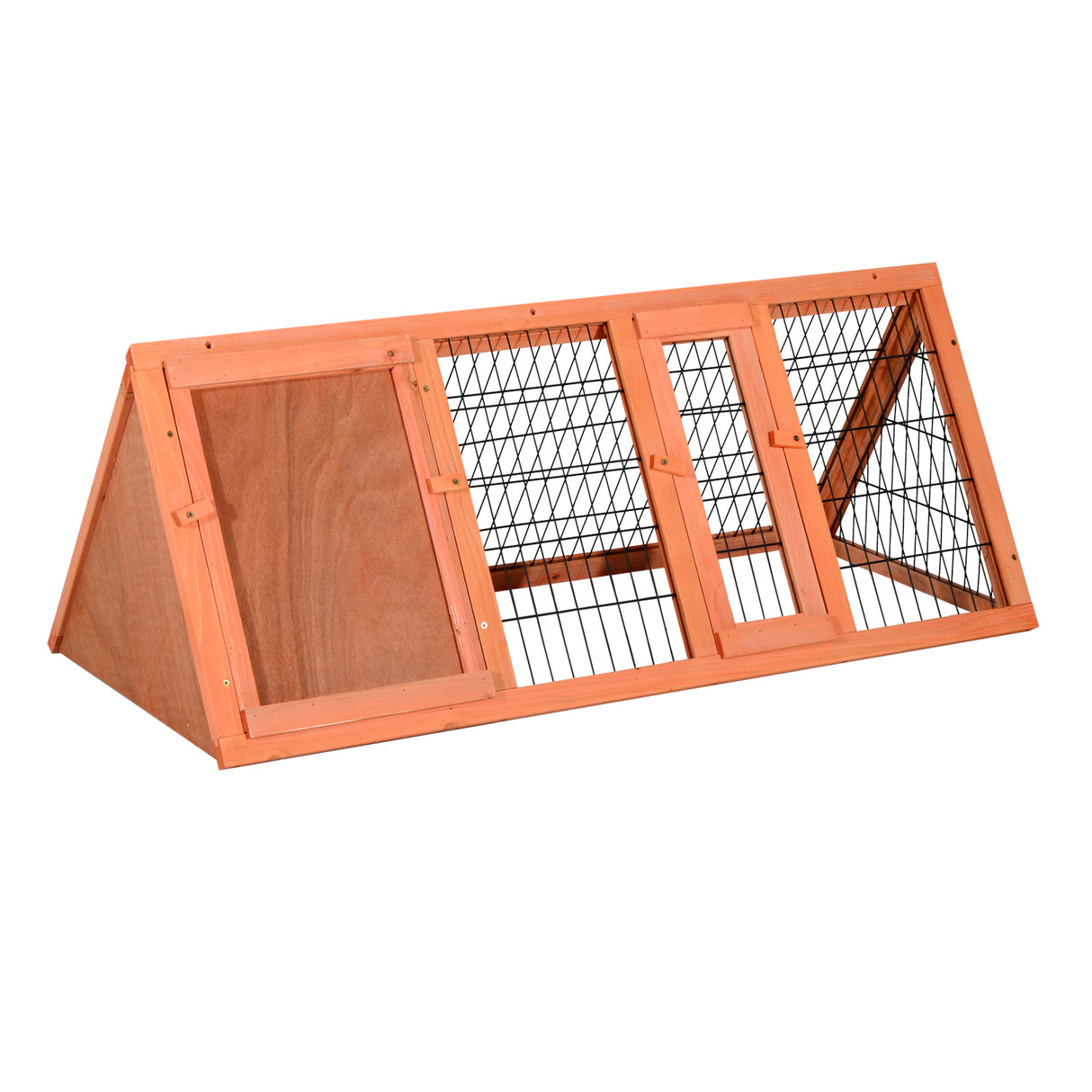 easycomfort easycomfort gabbia per conigli in legno di abete 118x50x45cm
