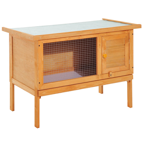 easycomfort easycomfort gabbia per conigli conigliera da esterno in legno di abete 90x45x65cm