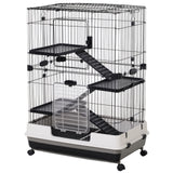 easycomfort easycomfort gabbia a 3 piani in metallo per roditori criceti conigli e porcellini d india