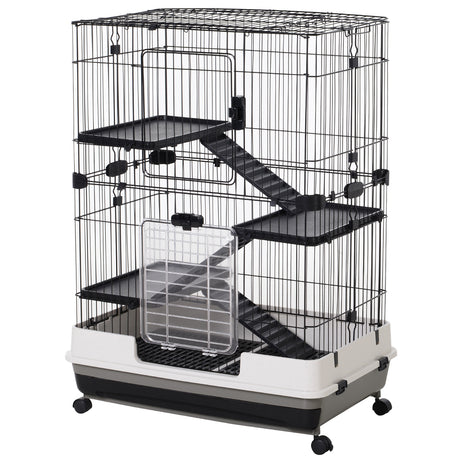 easycomfort easycomfort gabbia a 3 piani in metallo per roditori criceti conigli e porcellini d india