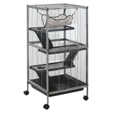easycomfort easycomfort gabbia in metallo per roditori 4 livelli con vassoio rimovibile 52 x 52 x 113.5cm