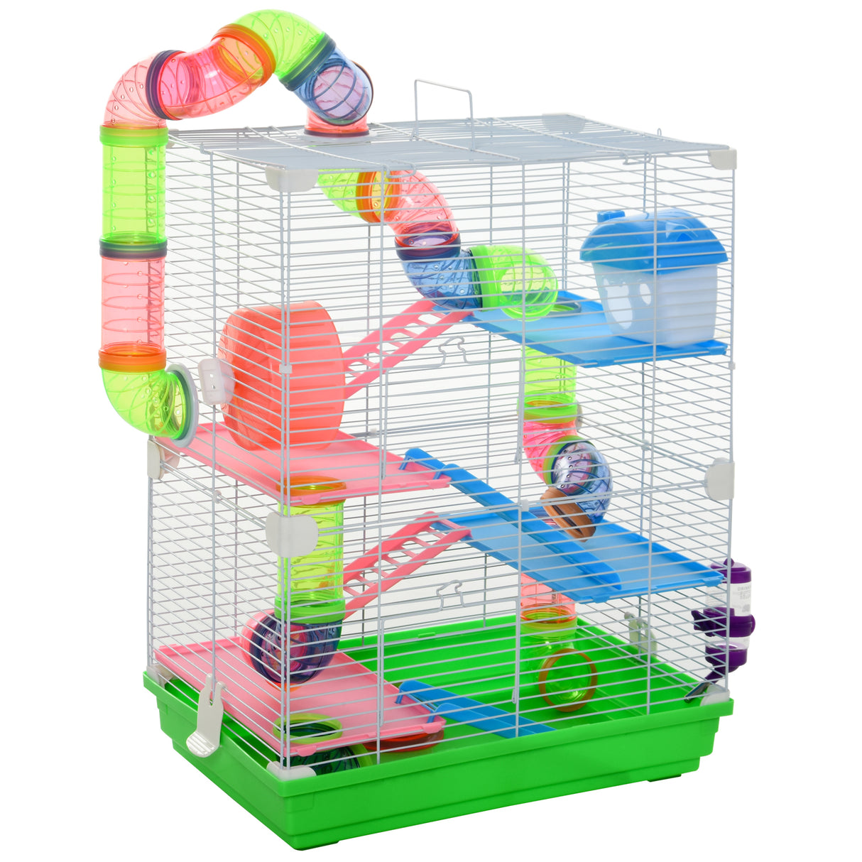 easycomfort easycomfort gabbia per criceti e piccoli roditori 5 livelli accessori gioco e cibo