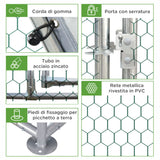 easycomfort easycomfort recinto per galline con telo di copertura per 4 6 polli in acciaio 280x190x195 cm