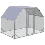 easycomfort easycomfort recinto per galline con telo di copertura per 4 6 polli in acciaio 280x190x195 cm