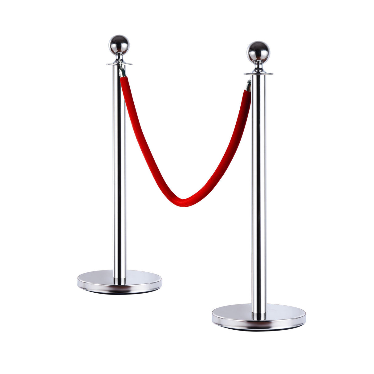 easycomfort colonnine separacode paletti di delimitazione con corde rosso in acciaio inox 32 x 95cm