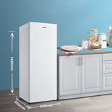 comfee congelatore verticale comfee rcu219wh2 160 litri classe e a142xl55xp55 bianco