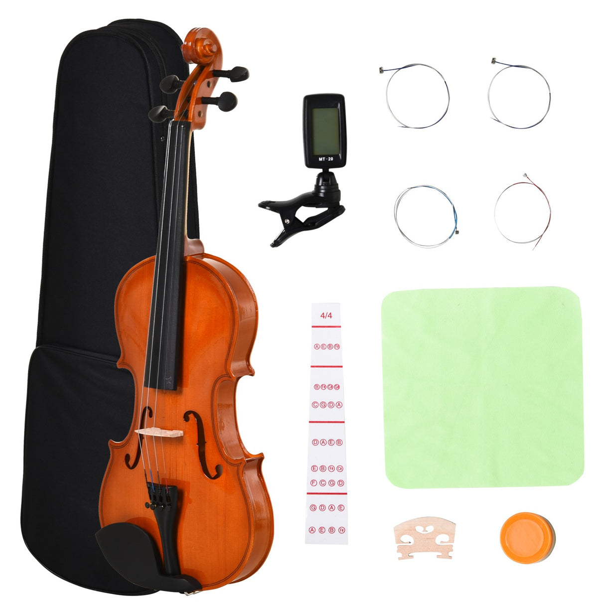 easycomfort easycomfort violino 44 per adulti con accessori inclusi custodia archetto corde ponticello accordatore 58 5 x 21 5 x 7cm