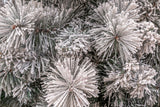 le stelle albero di natale innevato slim h 180cm con base a croce in ferro pieghevole
