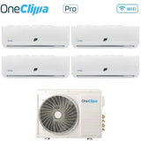 oneclima condizionatore oneclima quadri split inverter serie pro 991212 con mlt42x5y24 r 32 wi fi optional 900090001200012000