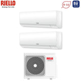 Climatiseur split inverter Riello AARIA PLUS I série 9+9 avec AARIA MULTI 250 PI R-32 et Wi-Fi intégré 9000+9000