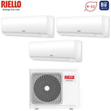 Climatiseur tri-split inverter Riello AARIA PLUS I série 9+9+9 avec AARIA MULTI 355 PI R-32 et Wi-Fi intégré 9000+9000+9000