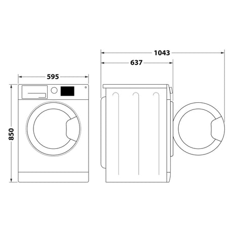 hotpoint area occasioni lavatrice a carico frontale hotpoint nf96wk it 9 kg classe a 1400 giri a85xl595xp605 igiene vapore motore inverter