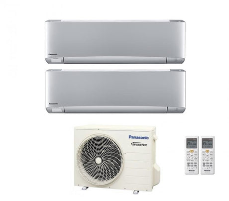 area occasioni climatizzatore condizionatore panasonic dual split inverter serie etherea silver 9_12 con cu 2z50tbe r 32 wi fi integrato 9000_12000 argento