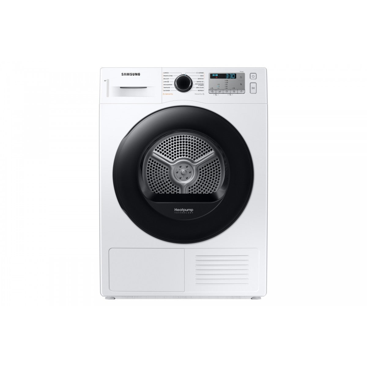 asciugatrice a pompa di calore 9 kg samsung dv90ta040ah crystal ecodry a__