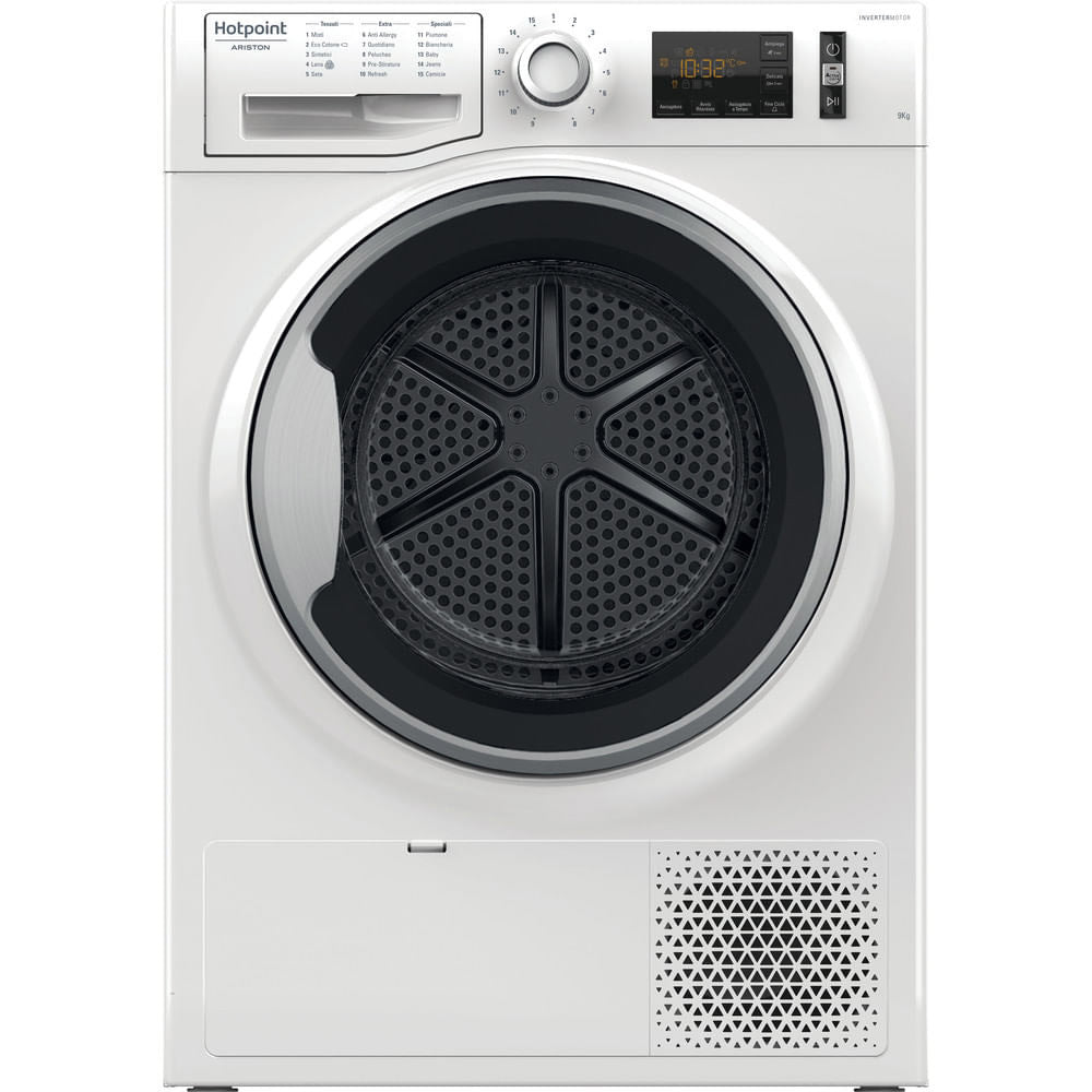 asciugatrice a pompa di calore a carica frontale hotpoint ntm1192wkit 9 kg a__