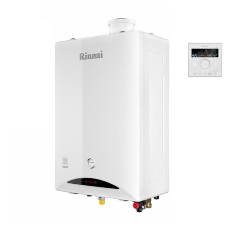 caldaia rinnai a condensazione zen 34 kw low nox wi fi integrato neutralizzatore condensa integrato cod. reb kbi3535ff ng metano completa di kit fumi