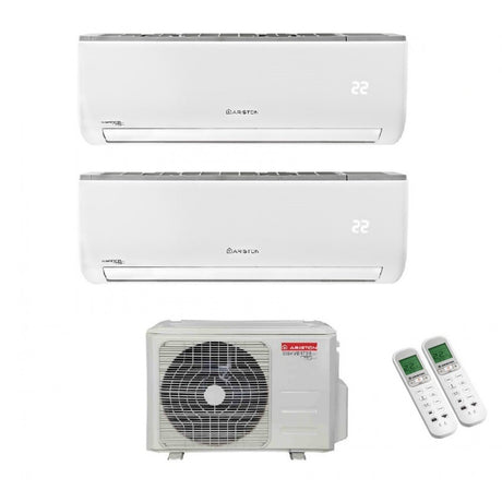 climatizzatore condizionatore ariston dual split inverter serie nevis 12_12 con dual 55 xd0b o 12000_12000