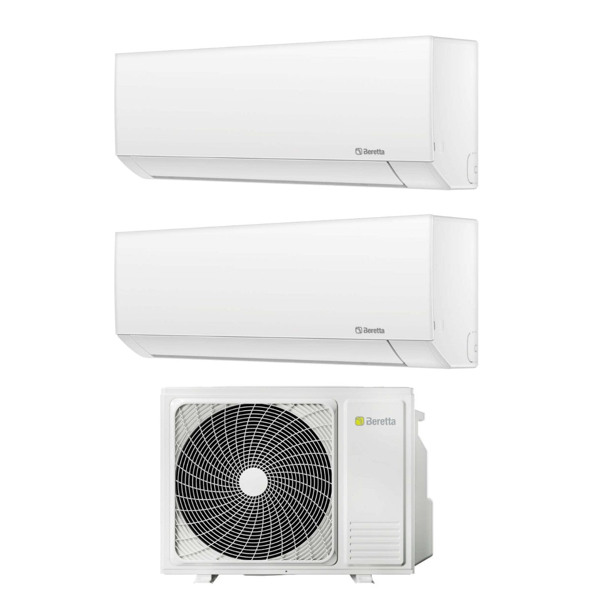 climatizzatore condizionatore beretta dual split inverter serie breva 12000_12000 btu r 32 con ue 18000 2 wi fi optional classe a__