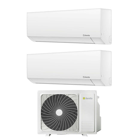 climatizzatore condizionatore beretta dual split inverter serie breva 12000_12000 btu r 32 con ue 18000 2 wi fi optional classe a__