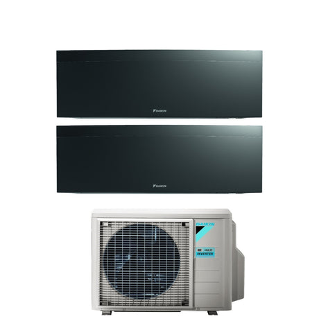 climatizzatore condizionatore daikin bluevolution dual split inverter serie emura black iii 7_12 con 2mxm40n r 32 wi fi integrato 7000_12000 colore nero garanzia italiana