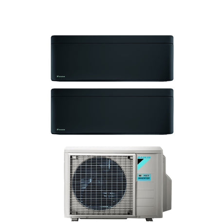 climatizzatore condizionatore daikin bluevolution dual split inverter serie stylish total black 9_9 con 2mxm40m n r 32 wi fi integrato 9000_9000 colore nero garanzia italiana