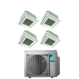 climatizzatore condizionatore daikin bluevolution inverter quadri split a cassetta ffa a 9_9_9_9 con 4mxm68n r 32 wi fi optional con comando a filo e griglia bianca 9000_9000_9000_9000 garanzia italiana 8956