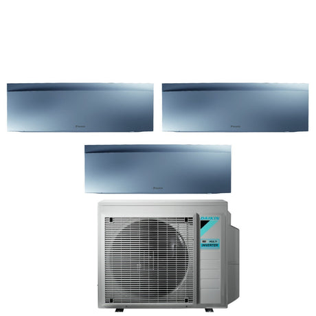 climatizzatore condizionatore daikin bluevolution trial split inverter serie emura silver iii 9_9_12 con 3mxm52n r 32 wi fi integrato 9000_9000_12000 colore argento garanzia italiana