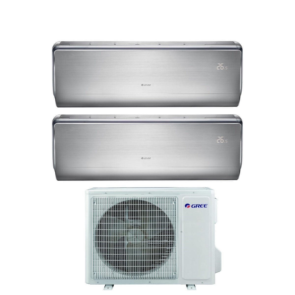 climatizzatore condizionatore dual split inverter gree serie muse r 32 9000_9000 btu con gwhd 14 nk6lo 9_9 wi fi optional 7351
