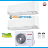 climatizzatore condizionatore dual split inverter toshiba mirai r32 10000_16000 con ras 2m18u2avg e 10_16 btu 6136