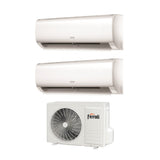 climatizzatore condizionatore ferroli dual split inverter serie ambra m 9_12 con 14 2 r 32 wi fi integrato 9000_12000 novita