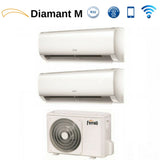 climatizzatore condizionatore ferroli dual split inverter serie diamant plus m 7_9 con 18 2 r 32 wi fi integrato 7000_9000 novita 17791