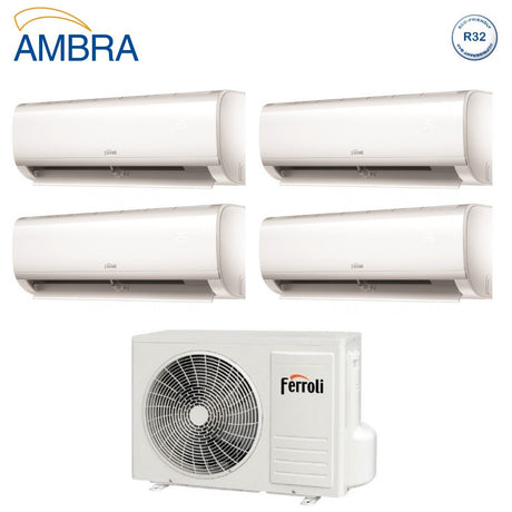 climatizzatore condizionatore ferroli quadri split inverter serie ambra m 7_7_12_12 con 28 4 r 32 wi fi integrato 7000_7000_12000_12000 novita