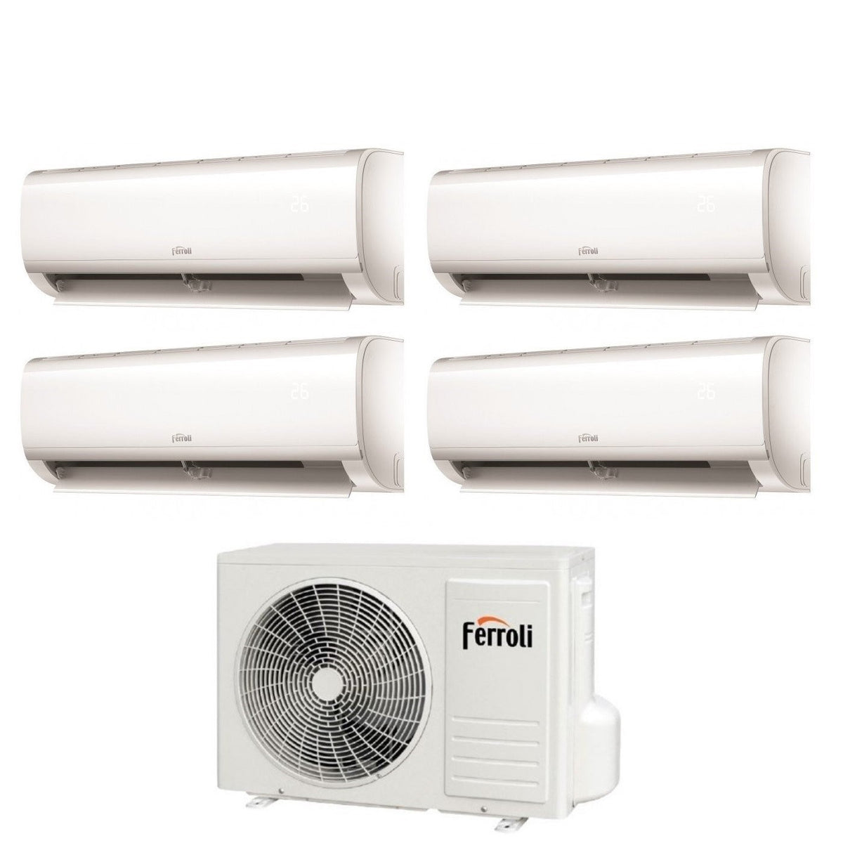 climatizzatore condizionatore ferroli quadri split inverter serie ambra m 7_7_9_9 con 28 4 r 32 wi fi integrato 7000_7000_9000_9000 novita