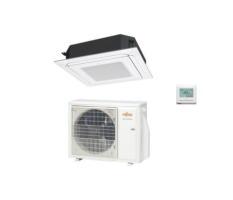 climatizzatore condizionatore fujitsu cassetta 4 vie serie kr circular flow 18000 btu r 32 cod. 3ngf88050 a__ white novita