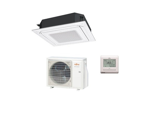 climatizzatore condizionatore fujitsu cassetta 4 vie serie kr circular flow 36000 btu r 32 cod. 3ngf88065 white auxg36krlb novita