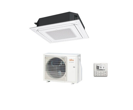 climatizzatore condizionatore fujitsu cassetta 4 vie serie kr circular flow 36000 btu r 32 cod. 3ngf88215 white auxg36krlb trifase novita 9449