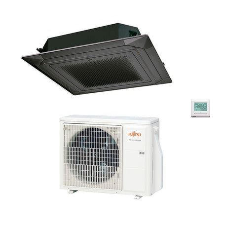 climatizzatore condizionatore fujitsu cassetta 4 vie serie kr circular flow 45000 btu r 32 cod. 3ngf79020 black nero auxg45krlb novita 9497