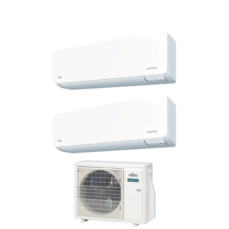 climatizzatore condizionatore fujitsu dual split inverter serie kg 7_7 con aoyg14kbta2 r 32 wi fi integrato 7000_7000