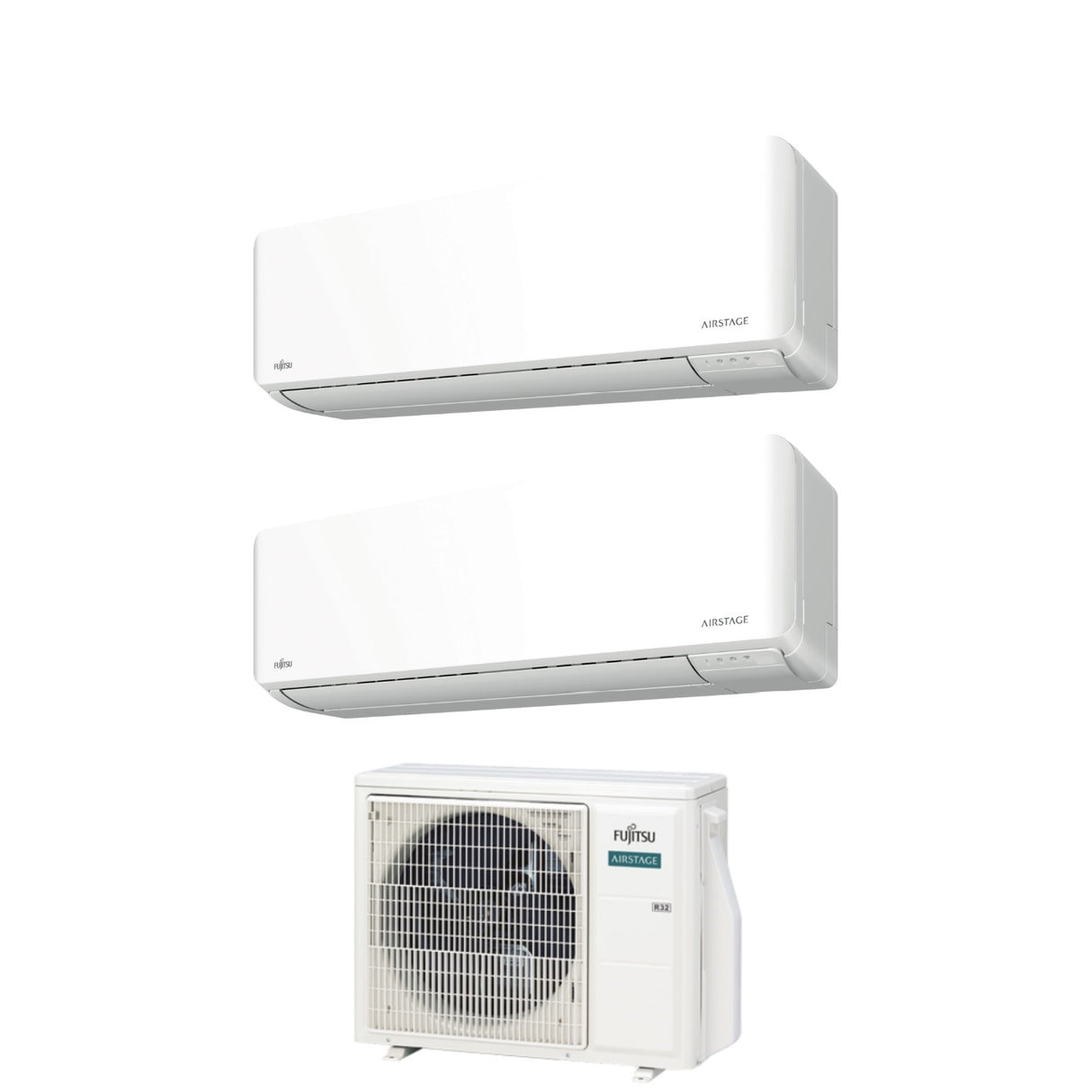 climatizzatore condizionatore fujitsu dual split inverter serie km 9_12 con aoyg14kbta2r 32 wi fi integrato 9000_12000