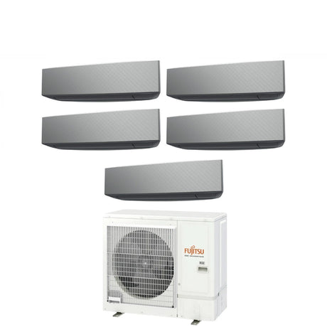 climatizzatore condizionatore fujitsu penta split inverter serie ke silver 9_9_9_9_14 con aoyg36kbta5 r 32 wi fi integrato 9000_9000_9000_9000_14000 colore argento