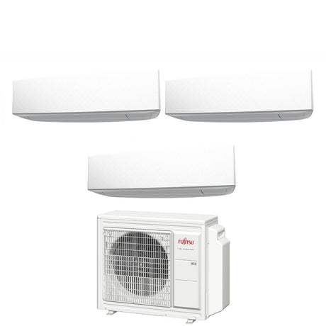 climatizzatore condizionatore fujitsu trial split inverter serie ke white 7_12_12 con aoyg24kbta3 r 32 wi fi integrato 7000_12000_12000 colore bianco