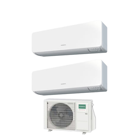 climatizzatore condizionatore general fujitsu dual split inverter serie kgtb 12_12 con aohg18kbta2 r 32 wi fi optional 12000_12000