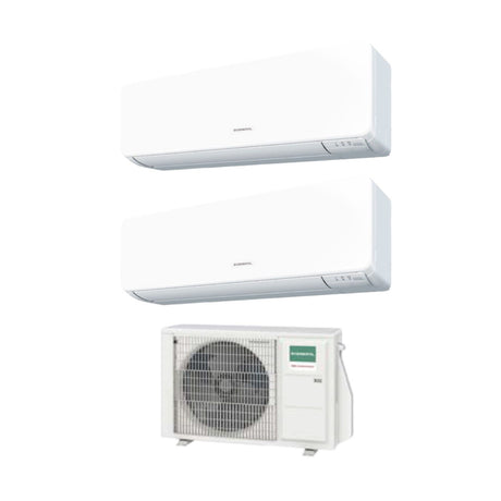 climatizzatore condizionatore general fujitsu dual split inverter serie kmtb 9_12 con aohg18kbta2 r 32 wi fi optional 9000_12000