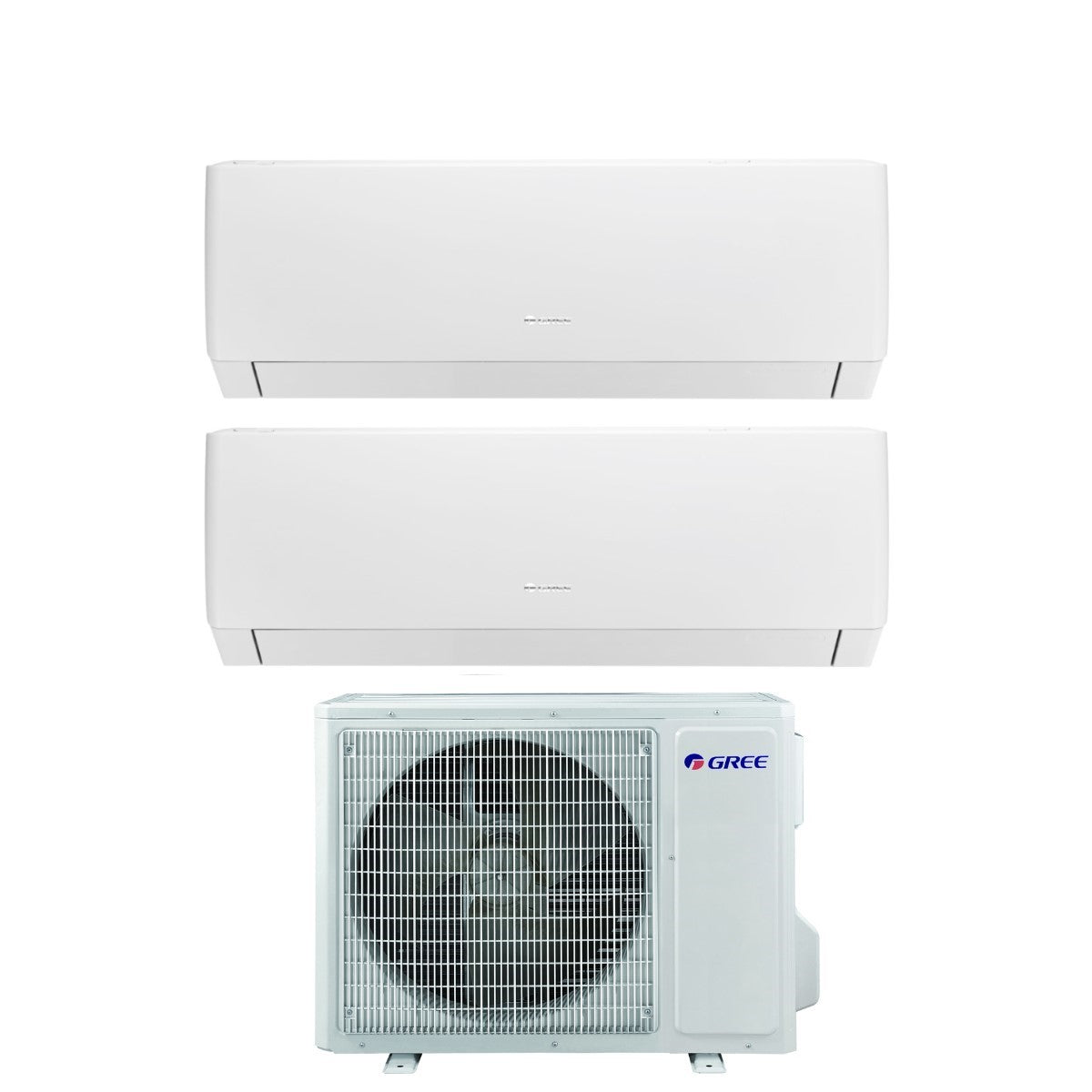 climatizzatore condizionatore gree dual split inverter serie pular 7_7 con gwhd 14 nk6oo r 32 wi fi integrato 7000_7000